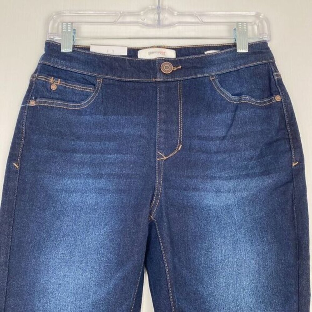 Skinnygirl Women’s Mid Rise Skinny Crop IStretch Jeans Indigo Size 26T Pull On - Picture 10 of 11